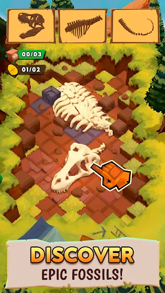 Dino Quest 2: Dinosaur Fossil (Дино Квест 2)  [МОД Unlimited Money] Screenshot 1