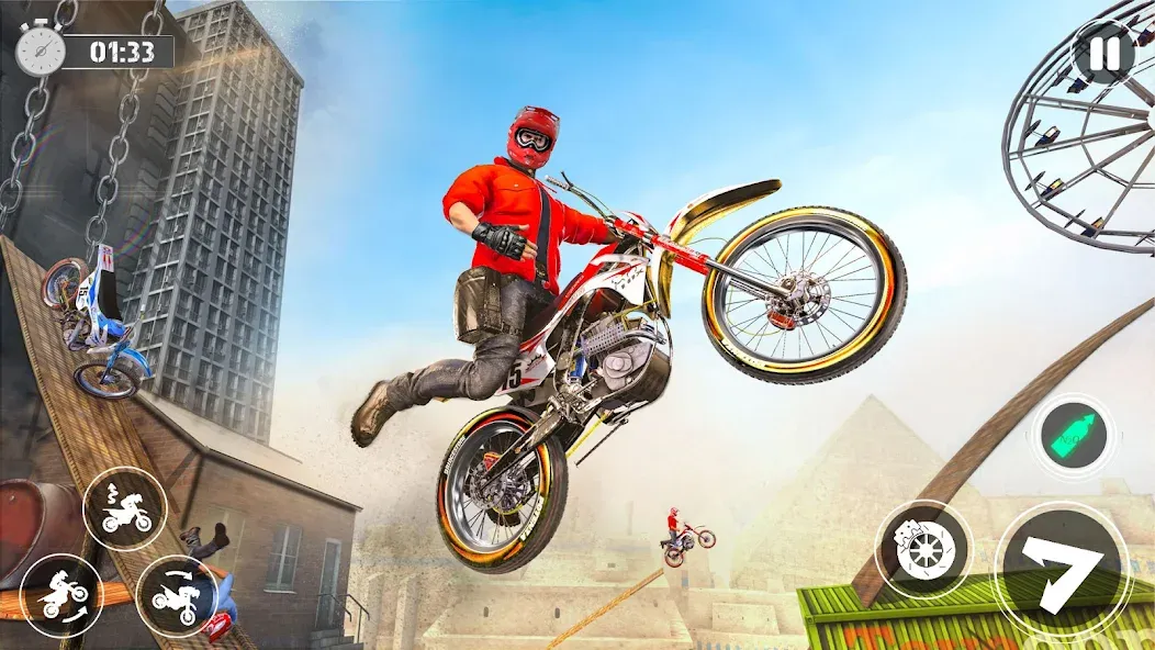 Bike Stunt Race Tricks Master  [МОД Много монет] Screenshot 1