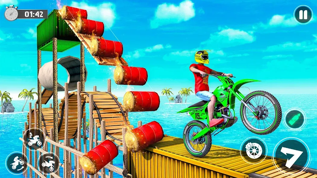 Bike Stunt Race Tricks Master  [МОД Много монет] Screenshot 3