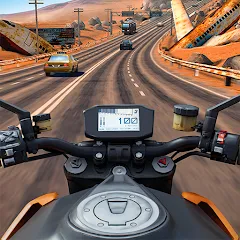 Скачать взлом Moto Rider GO: Highway Traffic (Мото Райдер ГО)  [МОД Бесконечные монеты] - полная версия apk на Андроид