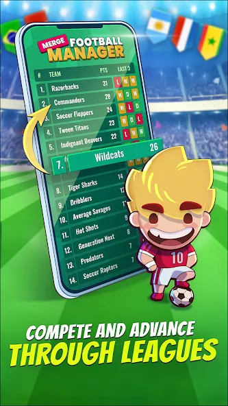 Merge Football Manager: Soccer (Мерж Футбол Менеджер)  [МОД Unlocked] Screenshot 3