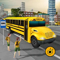 Скачать взломанную School Bus Driving Game  [МОД Бесконечные деньги] - последняя версия apk на Андроид