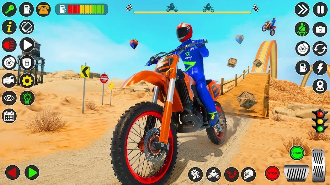 Bike Stunt Games Stunt Bike 3D (Байк стант рэмп игра Байк Джамп)  [МОД Все открыто] Screenshot 2