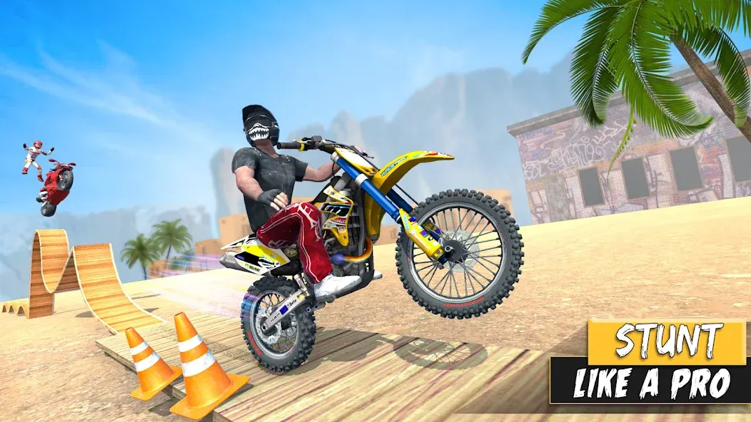 Bike Stunt Games Stunt Bike 3D (Байк стант рэмп игра Байк Джамп)  [МОД Все открыто] Screenshot 4