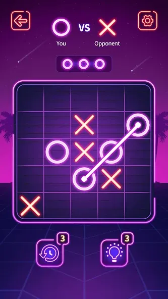 Tic Tac Toe - Offline XOXO (Тиктактое)  [МОД Mega Pack] Screenshot 1