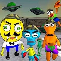 Взломанная Sponge Area 51. Neighbor Alien  [МОД Mega Pack] - последняя версия apk на Андроид