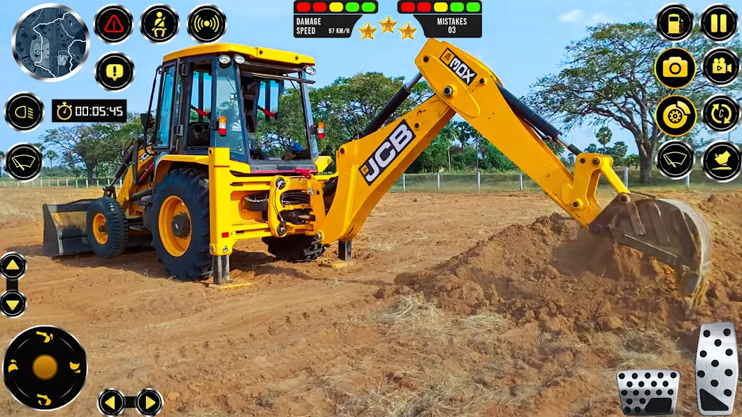 JCB Excavator Construction 3D  [МОД Бесконечные монеты] Screenshot 2