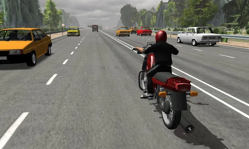 Russian Moto Traffic Rider 3D  [МОД Меню] Screenshot 1