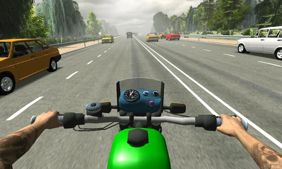 Russian Moto Traffic Rider 3D  [МОД Меню] Screenshot 3