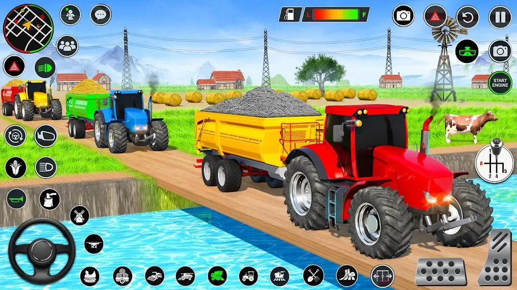 Real Tractor Driving Games (Риал Трактор Драйвинг Геймс)  [МОД Все открыто] Screenshot 1