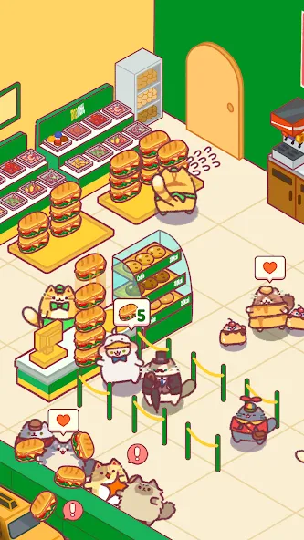 Cat Snack Bar: Cute Food Games (Кэт Снэк Бар)  [МОД Unlocked] Screenshot 2