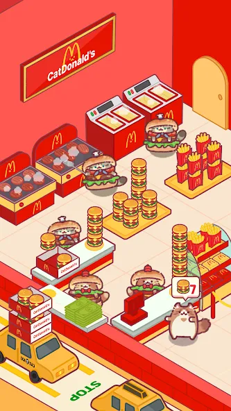 Cat Snack Bar: Cute Food Games (Кэт Снэк Бар)  [МОД Unlocked] Screenshot 4