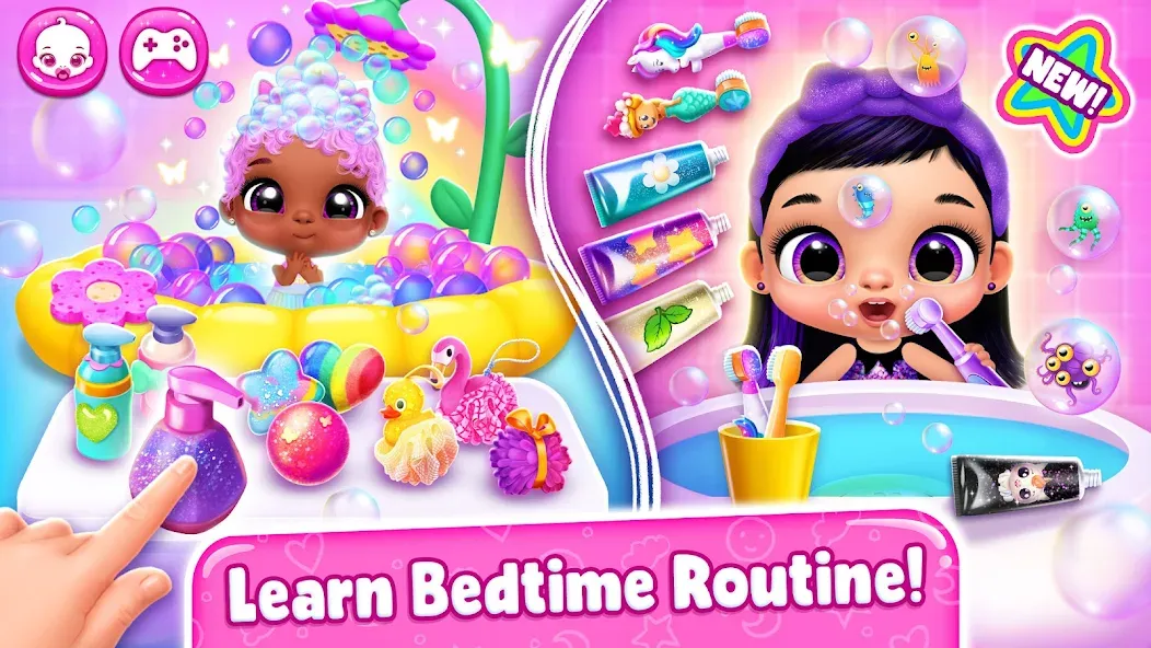 Giggle Babies - Toddler Care (Гигл Бебис)  [МОД Бесконечные монеты] Screenshot 2