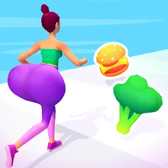 Скачать взломанную Twerk Race 3D: Belly Body Run (Тверк Рейс 3D)  [МОД Все открыто] - стабильная версия apk на Андроид