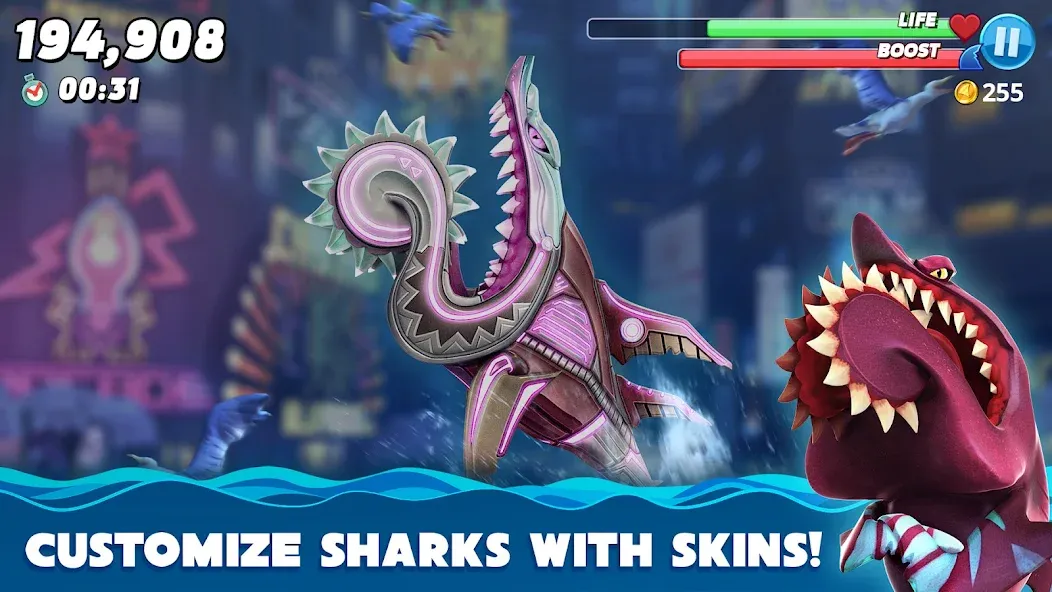 Hungry Shark World (Хангри Шарк Ворлд)  [МОД Бесконечные монеты] Screenshot 3