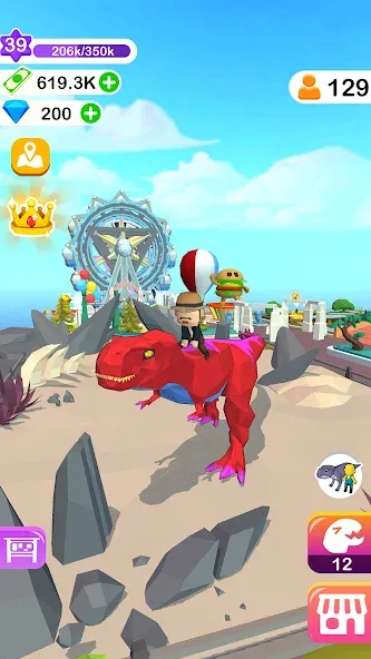 Dino Tycoon - 3D Building Game  [МОД Много монет] Screenshot 4