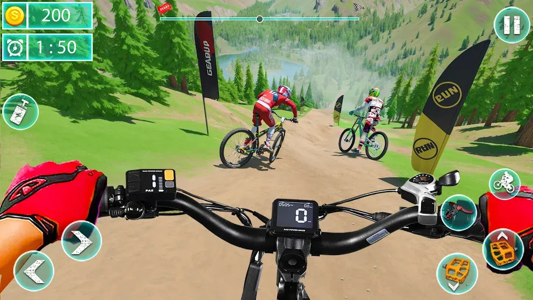 MTB Downhill: BMX Racer  [МОД Бесконечные деньги] Screenshot 2