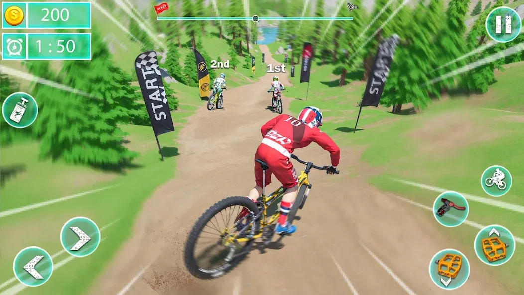 MTB Downhill: BMX Racer  [МОД Бесконечные деньги] Screenshot 4