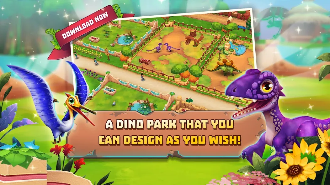 Dinosaur Park – Primeval Zoo (Динозавровый парк)  [МОД Бесконечные деньги] Screenshot 1