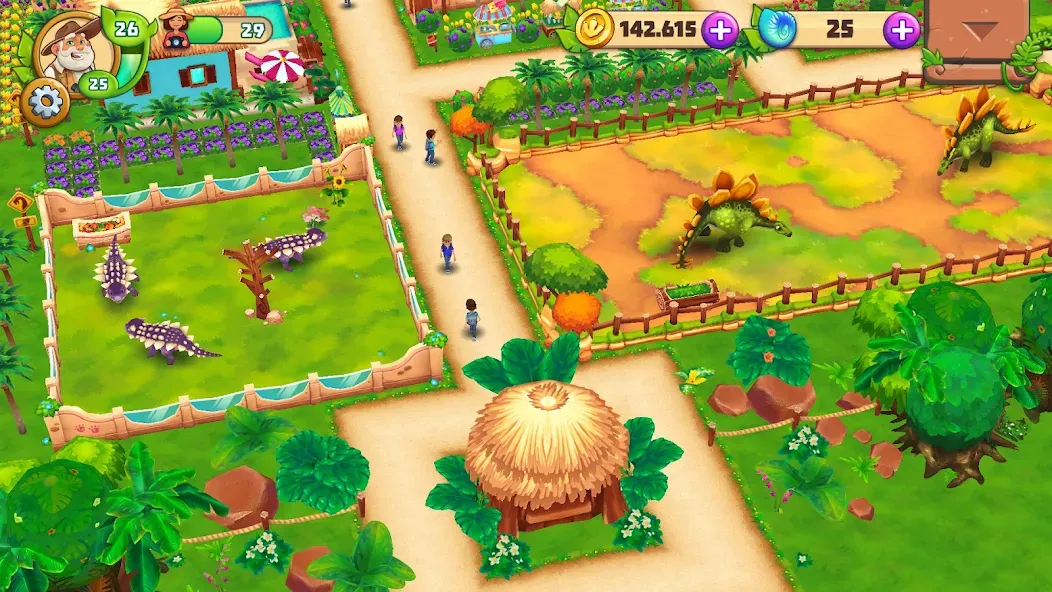 Dinosaur Park – Primeval Zoo (Динозавровый парк)  [МОД Бесконечные деньги] Screenshot 5