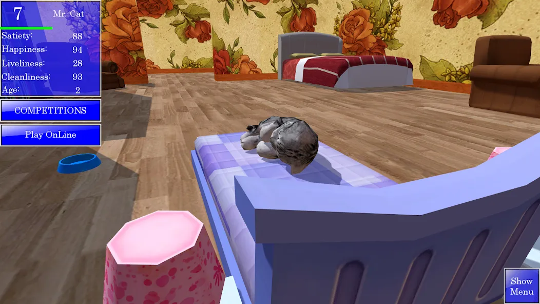 Cute Pocket Cat 3D (Сьют Покет Кэт 3Д)  [МОД Бесконечные деньги] Screenshot 3