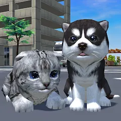 Скачать взлом Cute Pocket Cat And Puppy 3D (Кьют Покет Кэт Энд Паппи 3Д)  [МОД Меню] - последняя версия apk на Андроид