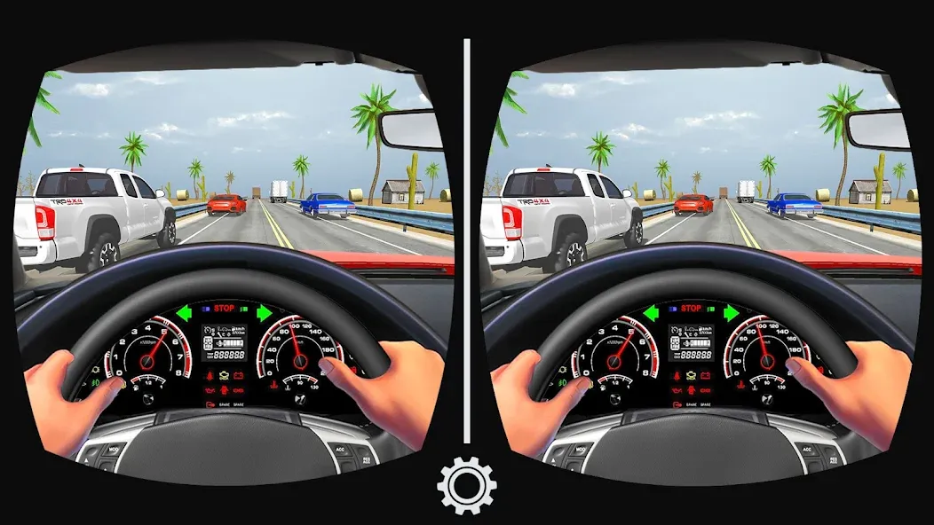 VR Traffic Racing In Car Drive (ВР Трафик Гонки на Автомобиле Вождения)  [МОД Много денег] Screenshot 1