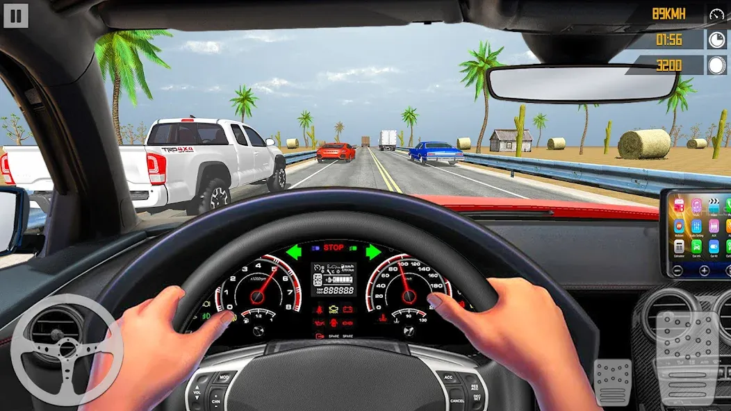 VR Traffic Racing In Car Drive (ВР Трафик Гонки на Автомобиле Вождения)  [МОД Много денег] Screenshot 2