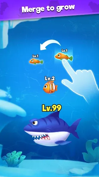 Fish Go.io - Be the fish king  [МОД Бесконечные монеты] Screenshot 3