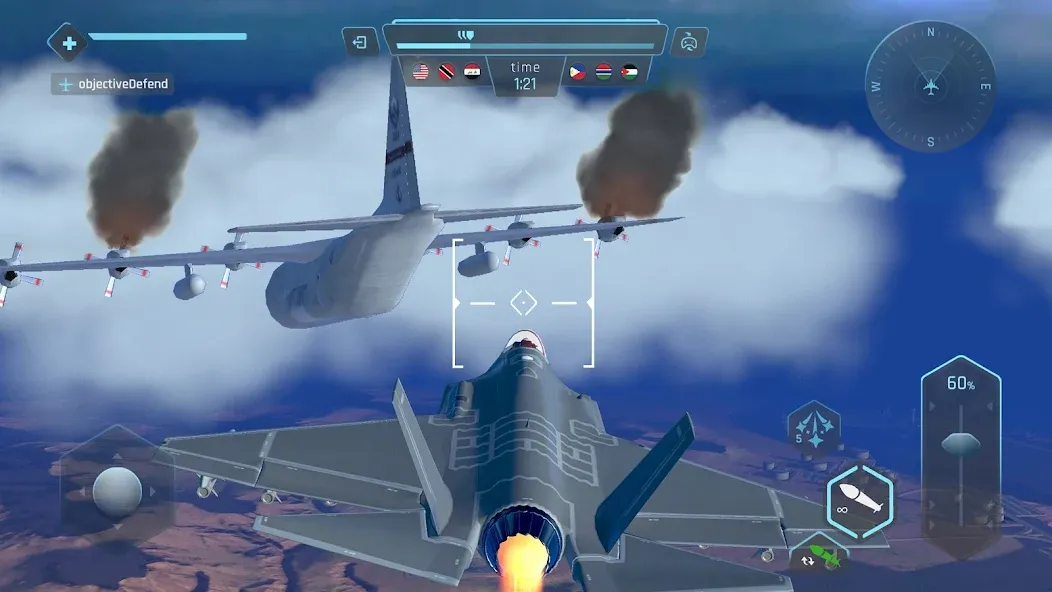 Sky Warriors: Airplane Games (Скай Ворриорс)  [МОД Unlimited Money] Screenshot 4