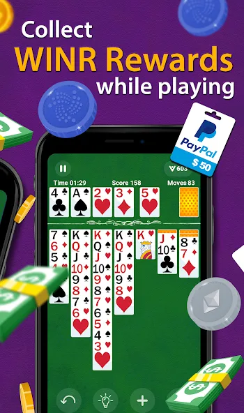 Solitaire - Make Money  [МОД Mega Pack] Screenshot 2