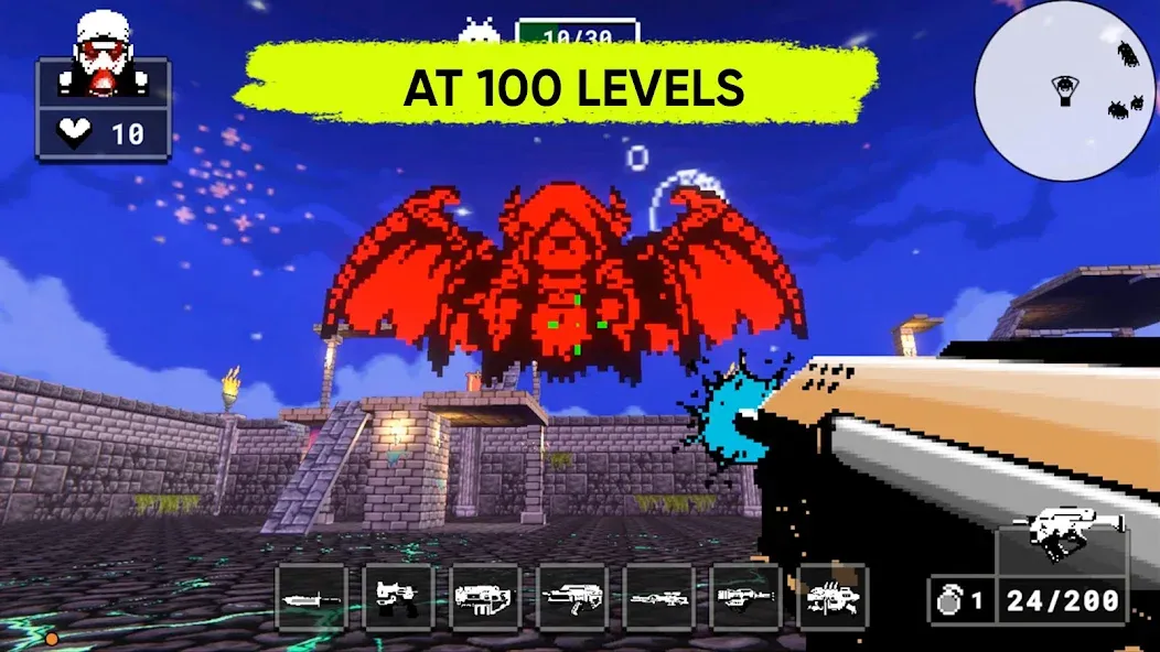 Doomsday pixel shooter 3d (Дум пиксельный шутер 3D)  [МОД Много денег] Screenshot 3