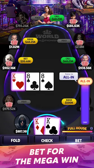 Mega Hit Poker: Texas Holdem (Мега Хит Покер)  [МОД Menu] Screenshot 3