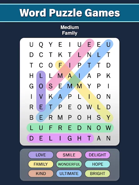 Word Search: Word Find (Ворд Срч)  [МОД Много монет] Screenshot 5