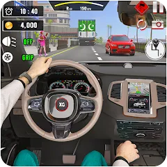 Взломанная City Car Driving - Car Games (Сити Кар Драйвинг)  [МОД Mega Pack] - полная версия apk на Андроид