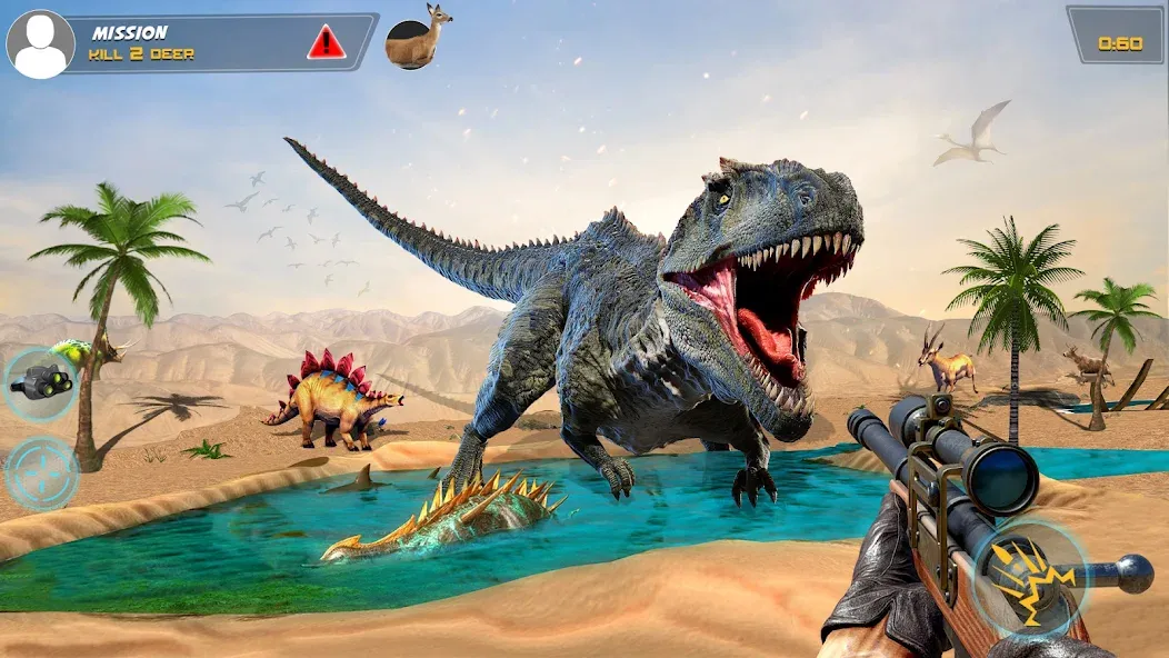 Dino Hunting Sniper Shooter 3D  [МОД Mega Pack] Screenshot 1