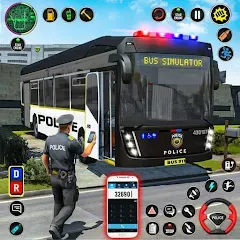 Скачать взлом City Bus Simulator Bus Game 3D (Полицейский автобус симулятор)  [МОД Много монет] - полная версия apk на Андроид