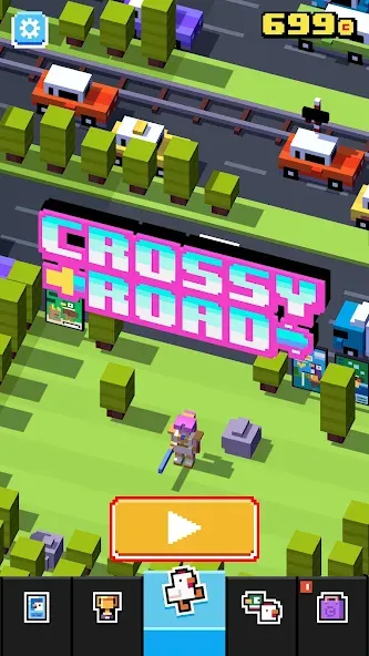 Crossy Road (Кросси Роуд)  [МОД Бесконечные деньги] Screenshot 1