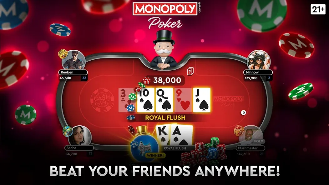 MONOPOLY Poker - Texas Holdem (МОНОПОЛИЯ Покер)  [МОД Меню] Screenshot 3