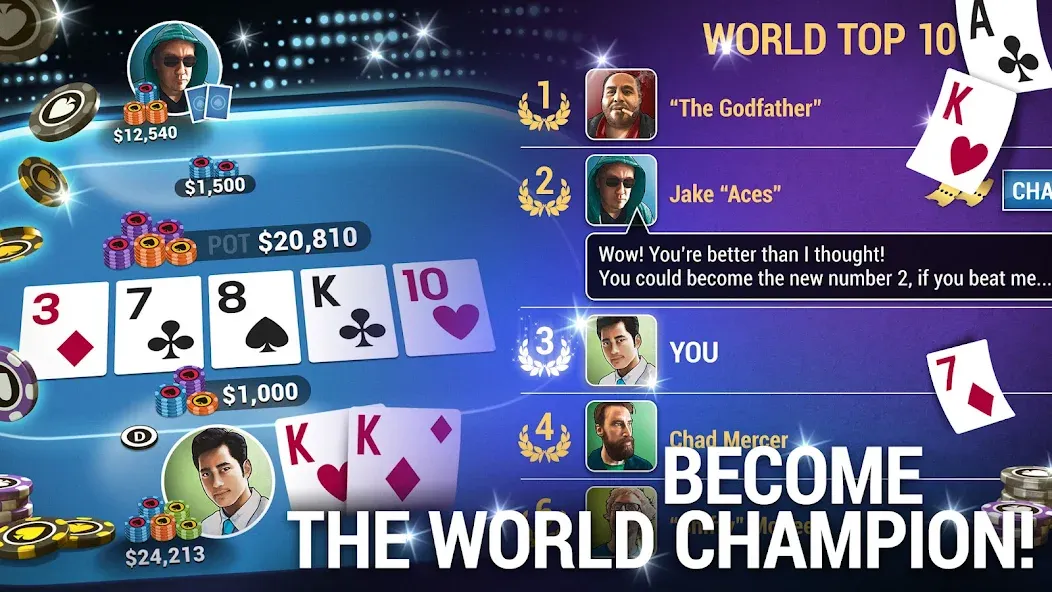 Poker World, Offline TX Holdem (Покер Ворлд)  [МОД Unlimited Money] Screenshot 3