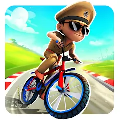 Взломанная Little Singham Cycle Race (Литл Сингам Велосипедная Гонка)  [МОД Mega Pack] - последняя версия apk на Андроид