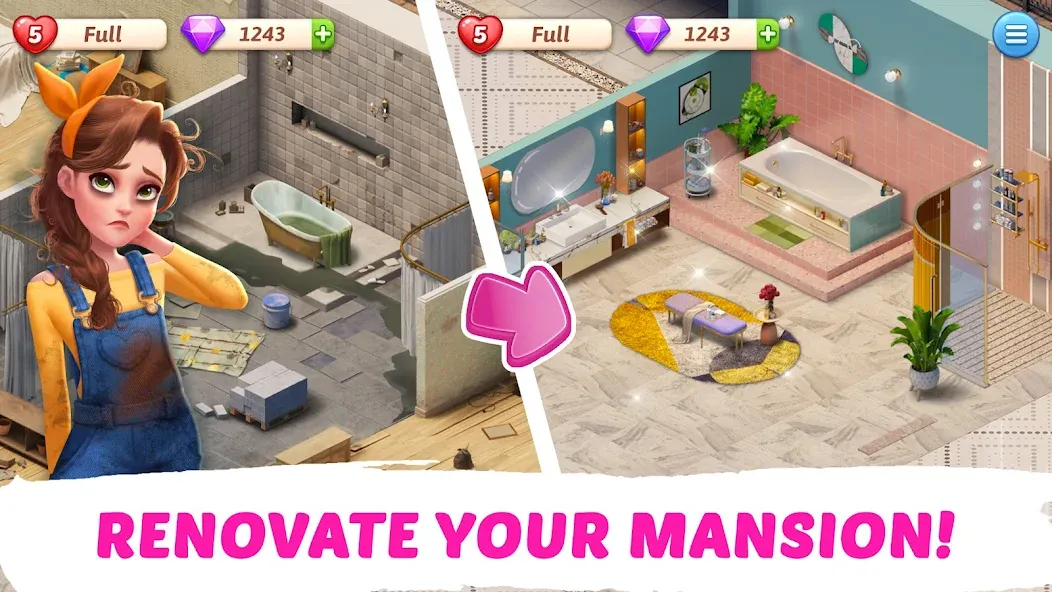 My Story - Mansion Makeover  [МОД Много денег] Screenshot 2