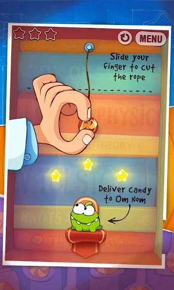 Cut the Rope: Experiments (Кат зе Роуп)  [МОД Все открыто] Screenshot 5