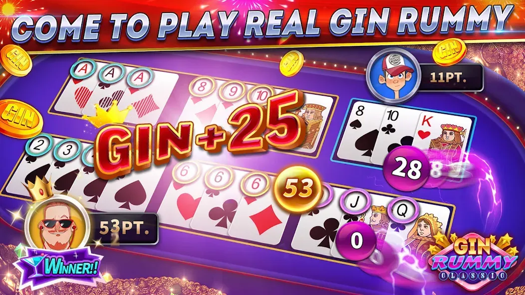 Gin Rummy Online & Offline  [МОД Бесконечные деньги] Screenshot 5