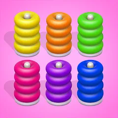 Скачать взлом Color Sort 3D — Hoop Stack  [МОД Mega Pack] - последняя версия apk на Андроид