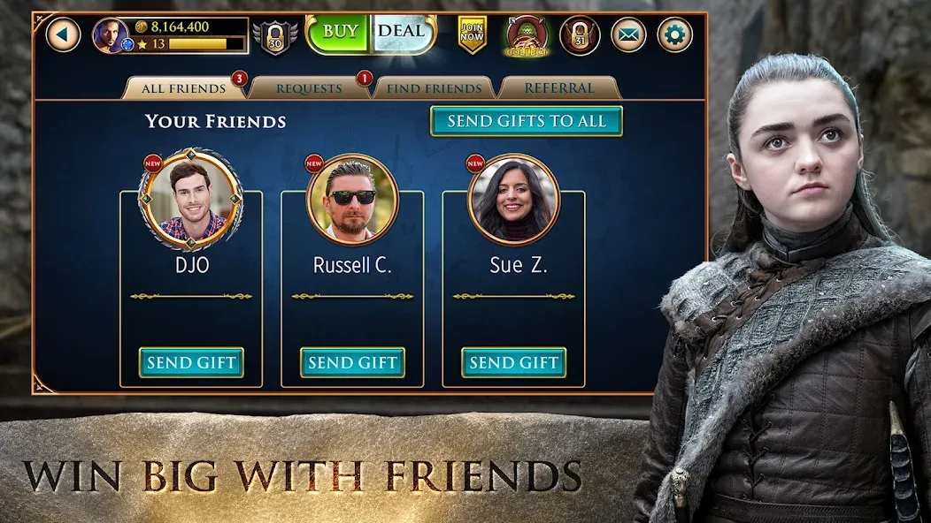 Game of Thrones Slots Casino (Гейм оф Тронс Слотс Казино)  [МОД Все открыто] Screenshot 3