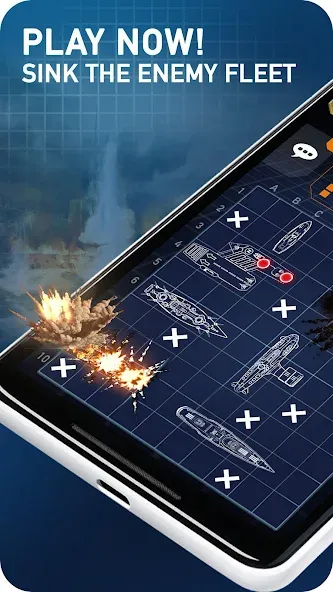 Fleet Battle - Sea Battle  [МОД Все открыто] Screenshot 1