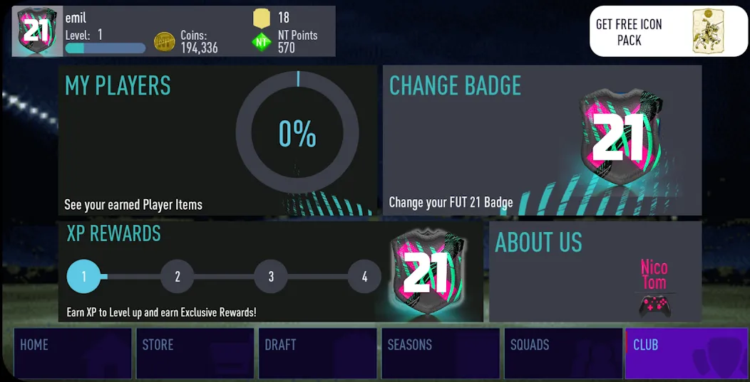 NT 21 Draft + Pack Opener  [МОД Unlocked] Screenshot 3