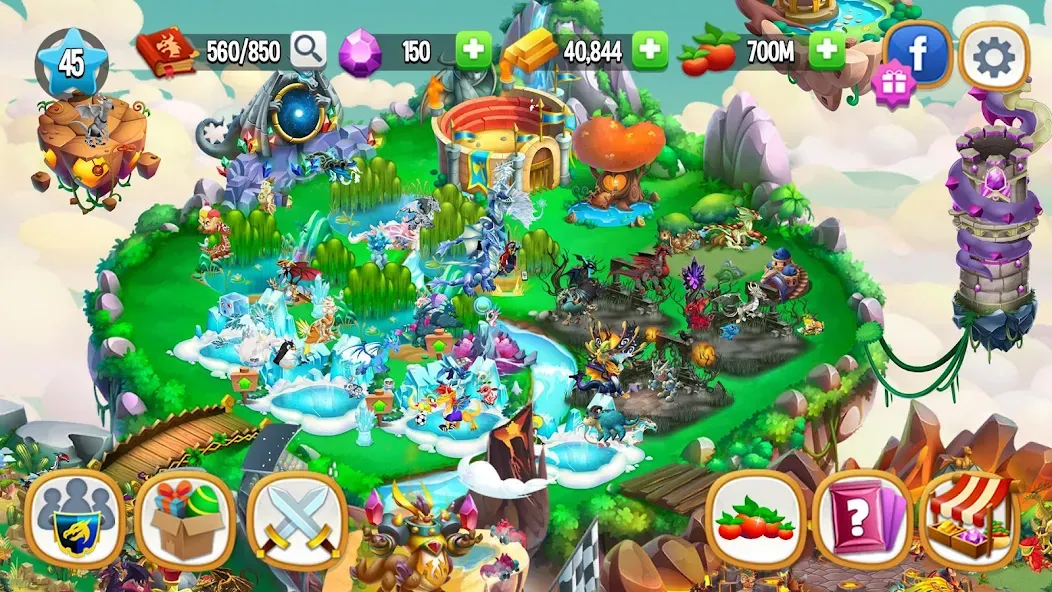 Dragon City: Mobile Adventure  [МОД Меню] Screenshot 4