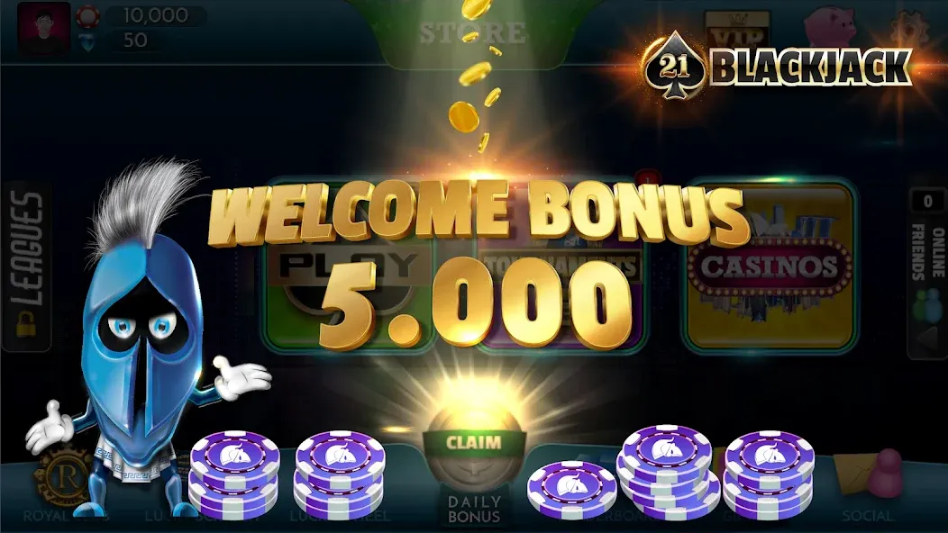 BlackJack 21 - Online Casino  [МОД Mega Pack] Screenshot 3